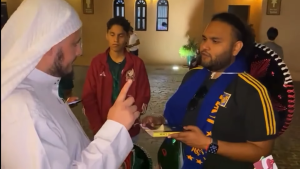 MEXICAN FAN ACCEPTS ISLAM IN QATAR 0-45 screenshot